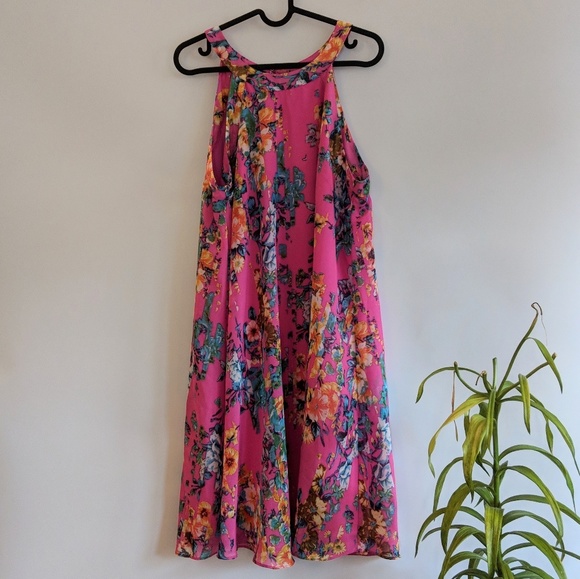 Betsey Johnson Dresses & Skirts - Betsey Johnson | Pink Floral Swing Dress
